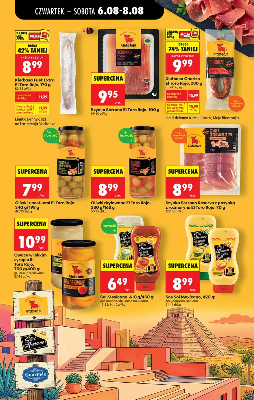Gazetka promocyjna Biedronka - Od Czwartku - ważna 06.08 do 08.08.2026 - strona 66 - produkty: Kiełbasa, Oliwki, Salsa, Ser, Sos, Szynka