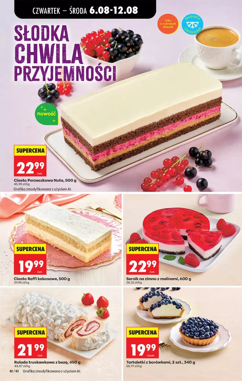 Gazetka promocyjna Biedronka - Od Czwartku - ważna 06.08 do 08.08.2026 - strona 70 - produkty: Borówka, Gra, Grafika, Kokos, Por, Rolada, Ser, Tarta