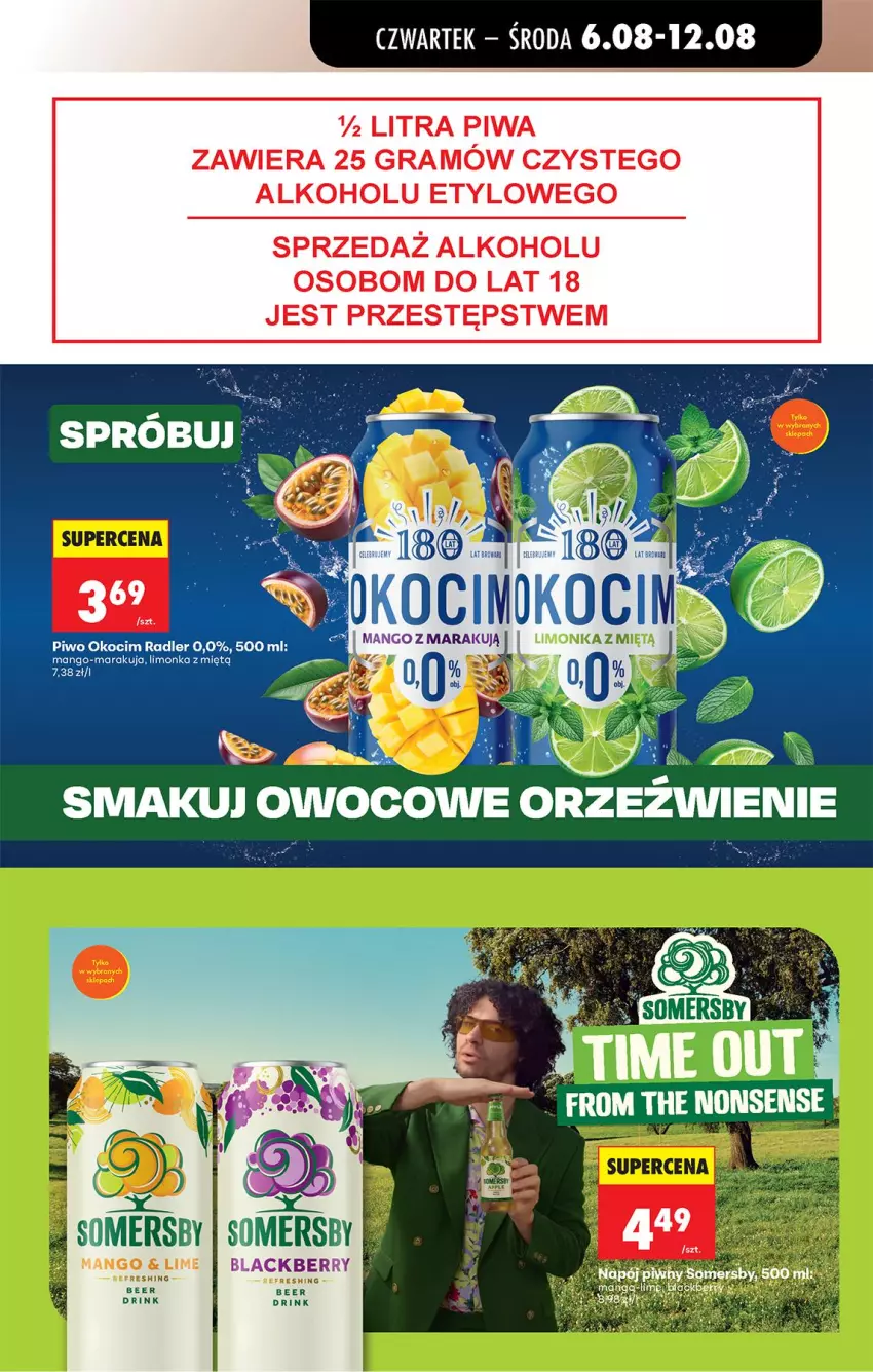 Gazetka promocyjna Biedronka - Od Czwartku - ważna 06.08 do 08.08.2026 - strona 77 - produkty: Koc, Lack, Limonka, Mango, Okocim, Piwo, Radler