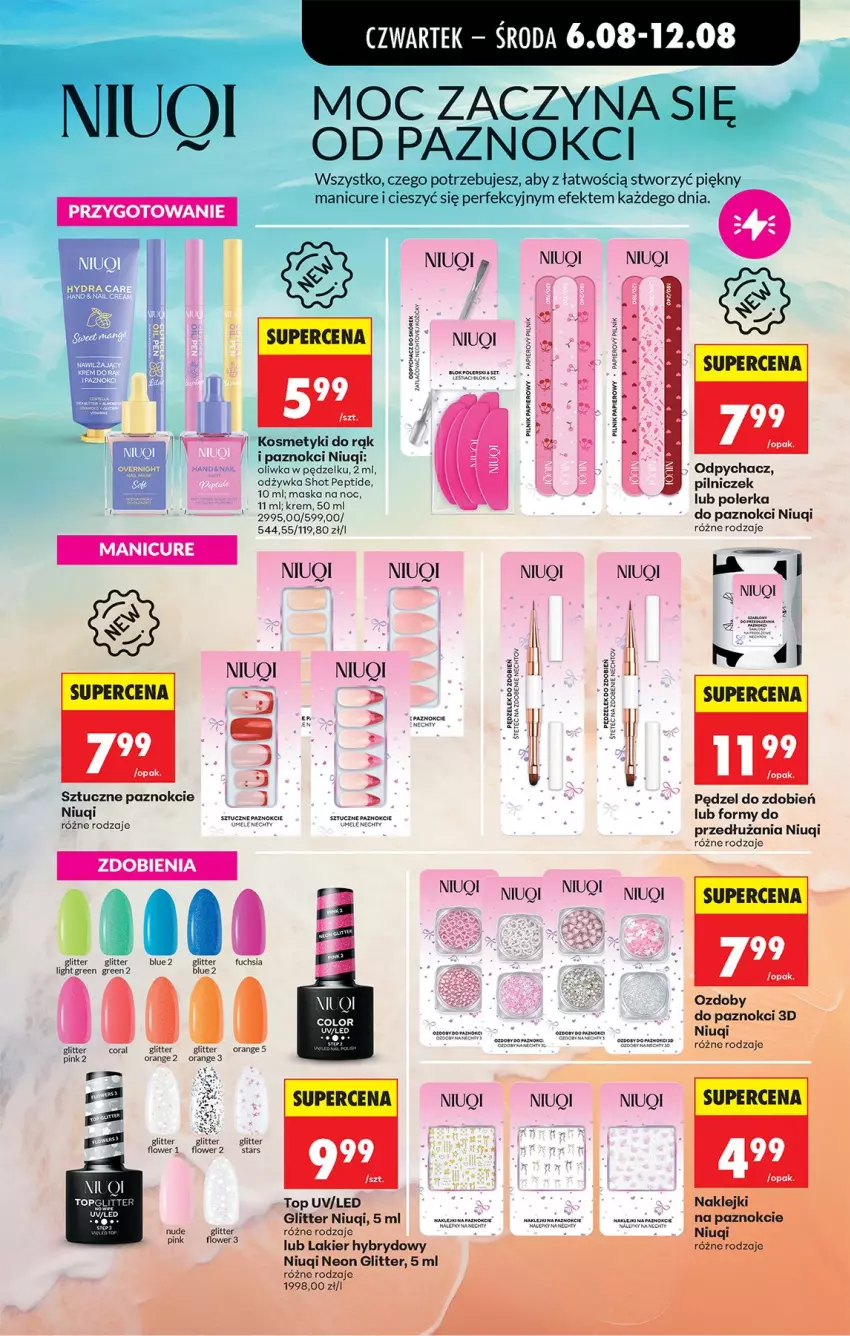 Gazetka promocyjna Biedronka - Od Czwartku - ważna 06.08 do 08.08.2026 - strona 79 - produkty: HP, Lakier, Lakier hybrydowy, Maska, Niuqi, Odżywka, Palma, Papier, Pilnik, Top, Tran