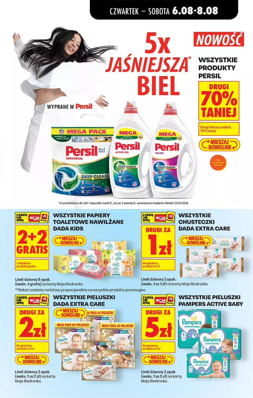 Gazetka promocyjna Biedronka - Od Czwartku - ważna 06.08 do 08.08.2026 - strona 81 - produkty: Chusteczki, Dada, Gra, Pampers, Papier, Persil, Por