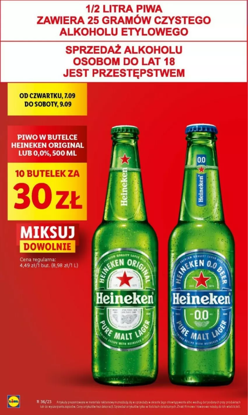 Gazetka promocyjna Lidl - ważna 07.09 do 09.09.2023 - strona 13 - produkty: Gin, Gra, Heineken, Piwa