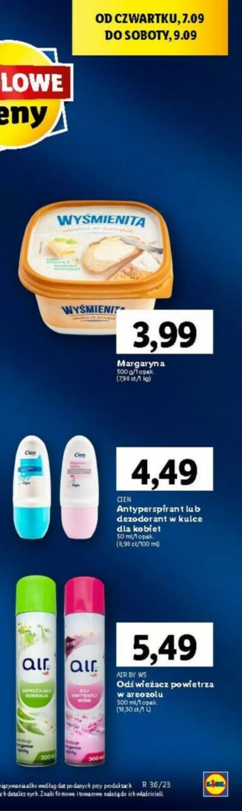 Gazetka promocyjna Lidl - ważna 07.09 do 09.09.2023 - strona 25 - produkty: Antyperspirant, Dezodorant, LG, Margaryna, Odświeżacz powietrza