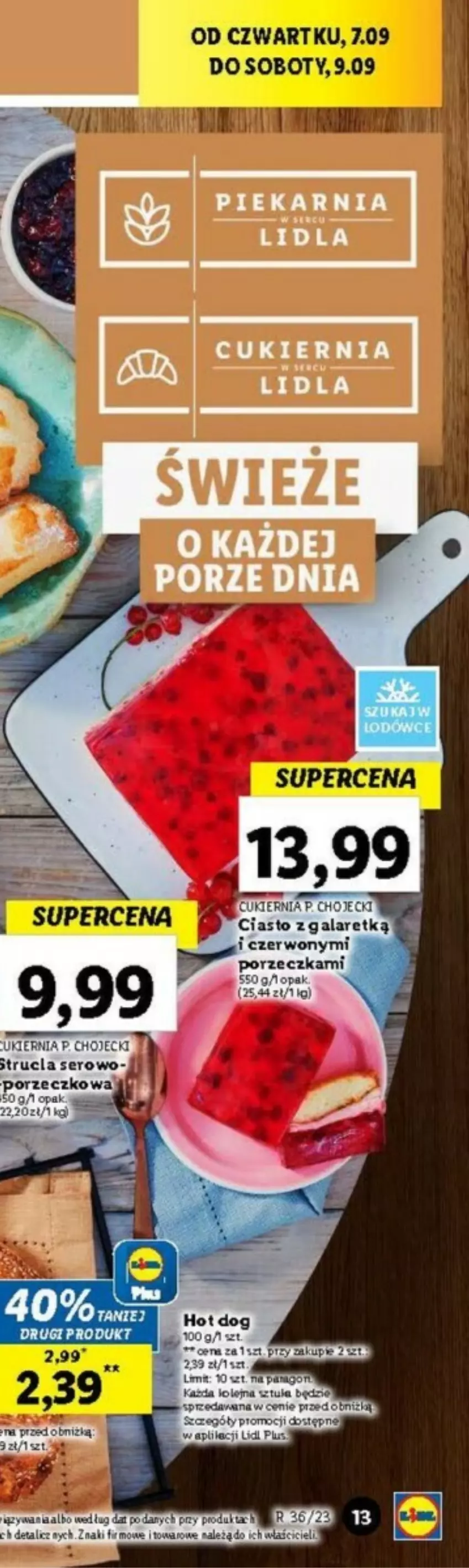 Gazetka promocyjna Lidl - ważna 07.09 do 09.09.2023 - strona 38 - produkty: Gala, Galaretka, Por, Ser, Strucla