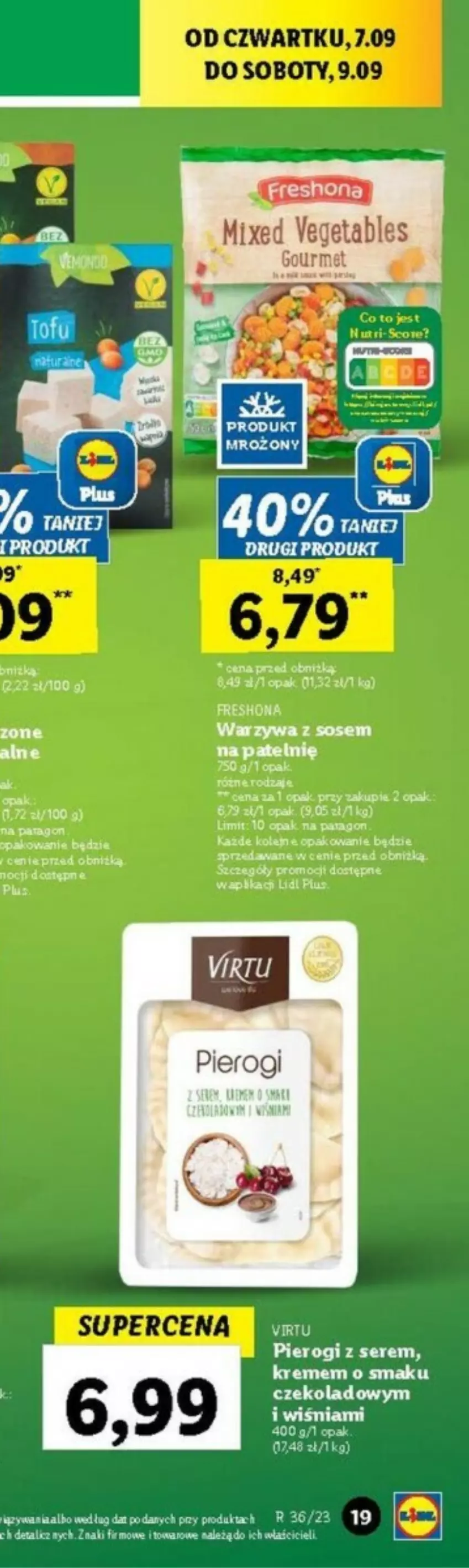 Gazetka promocyjna Lidl - ważna 07.09 do 09.09.2023 - strona 52 - produkty: Pierogi, Ser, Sos, Vegeta, Virtu, Warzywa