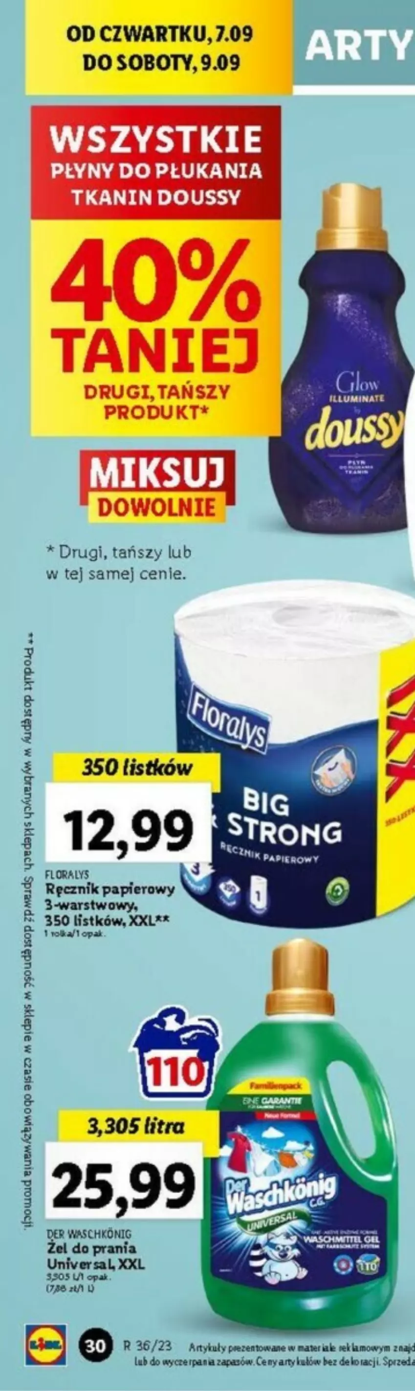 Gazetka promocyjna Lidl - ważna 07.09 do 09.09.2023 - strona 82 - produkty: Flora, Papier, Ręcznik