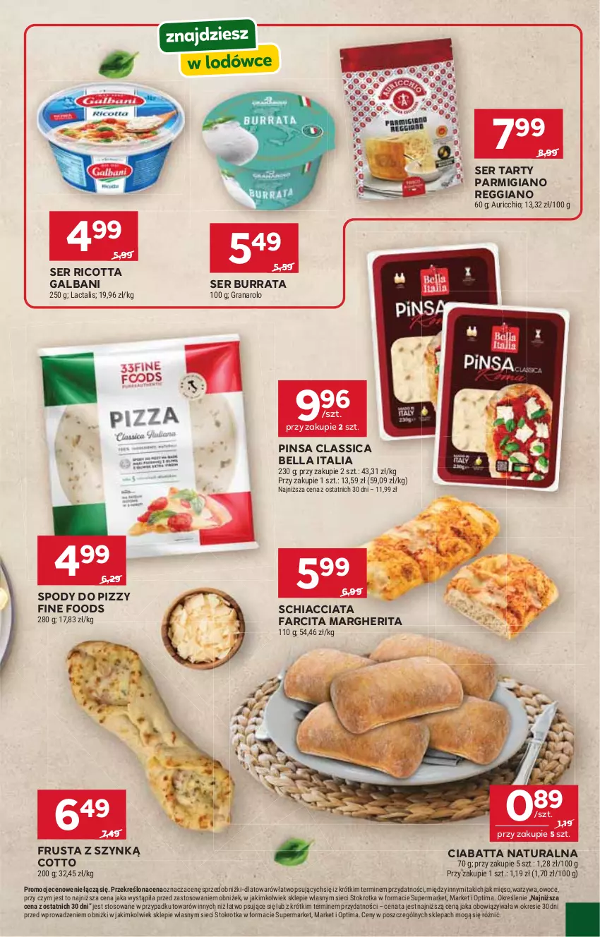 Gazetka promocyjna Stokrotka - Market - ważna 16.04 do 22.04.2026 - strona 25 - produkty: Bell, Bella, Burrata, Chia, Ciabatta, Fa, Galbani, Gra, Mięso, Optima, Owoce, Ricotta, Rust, Ser, Warzywa