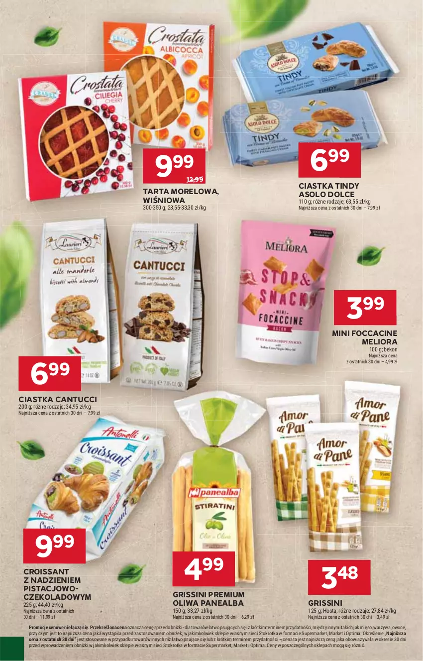 Gazetka promocyjna Stokrotka - Market - ważna 16.04 do 22.04.2026 - strona 26 - produkty: Beko, Ciastka, Croissant, Grissini, Mięso, Oliwa, Optima, Owoce, Tarta, Warzywa
