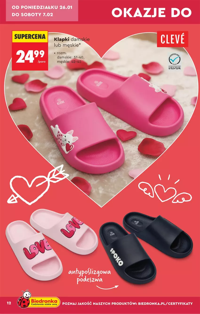 Gazetka promocyjna Biedronka - Okazje Tygodnia - ważna 24.01 do 07.02.2026 - strona 14 - produkty: Klapki