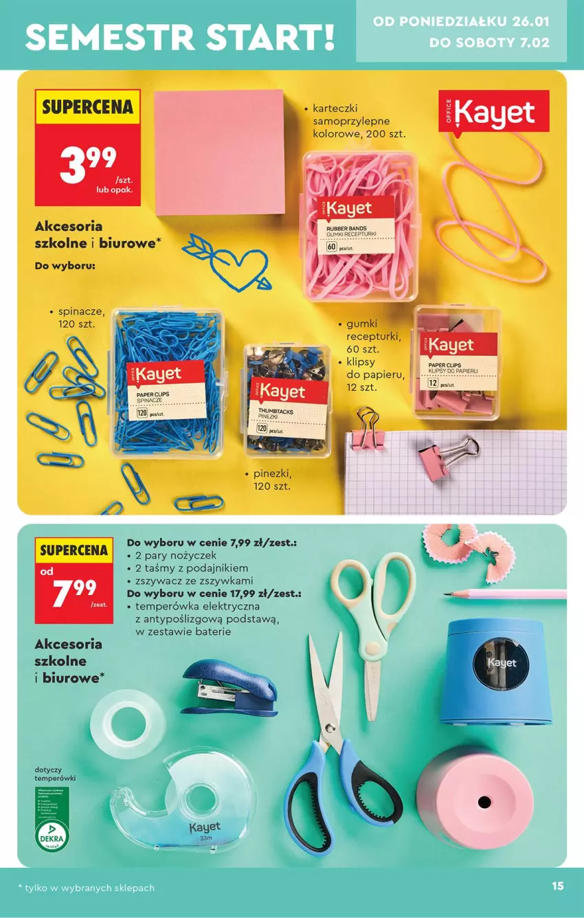 Gazetka promocyjna Biedronka - Okazje Tygodnia - ważna 24.01 do 07.02.2026 - strona 17 - produkty: Biuro, Karteczki samoprzylepne, Mop, Noż, Papier