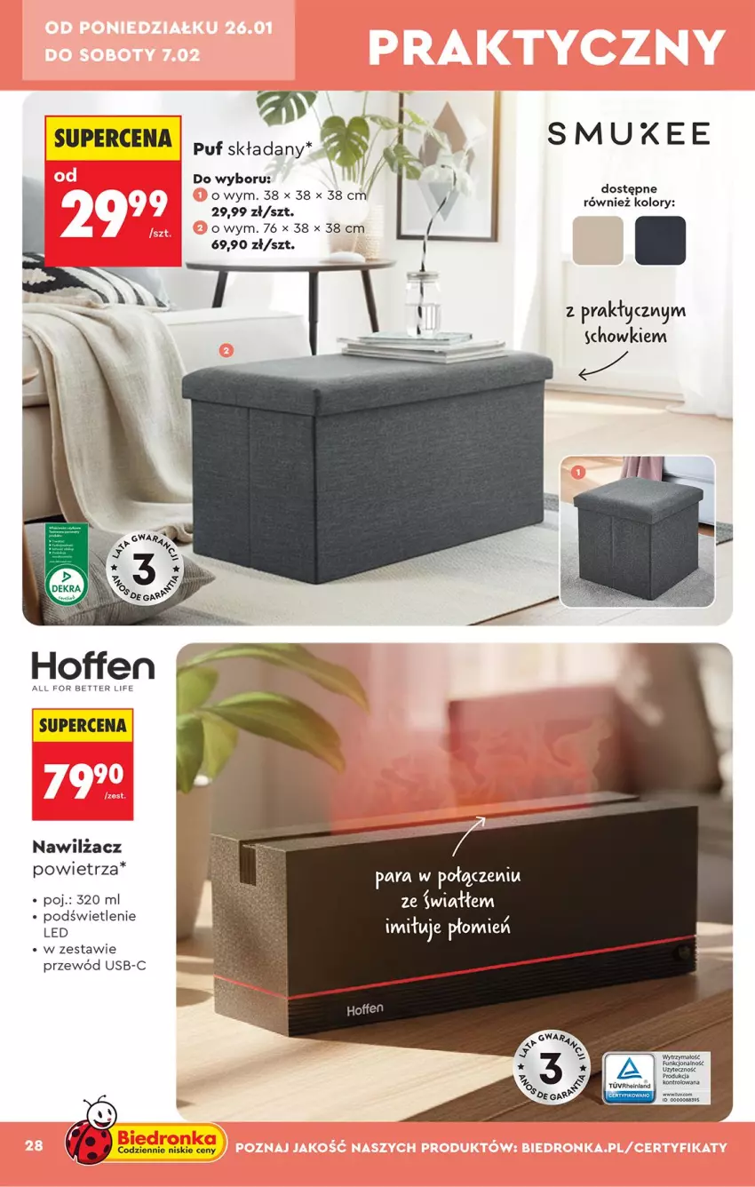 Gazetka promocyjna Biedronka - Okazje Tygodnia - ważna 24.01 do 07.02.2026 - strona 30 - produkty: Przewód, Puf