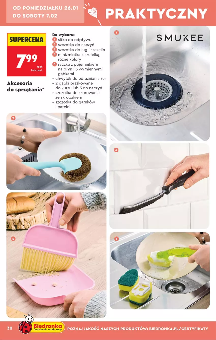 Gazetka promocyjna Biedronka - Okazje Tygodnia - ważna 24.01 do 07.02.2026 - strona 32 - produkty: Pojemnik, Sitko, Szczotka, Szczotka do szorowania