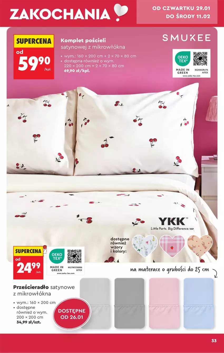 Gazetka promocyjna Biedronka - Okazje Tygodnia - ważna 24.01 do 07.02.2026 - strona 35 - produkty: Komplet pościeli, Pościel, Prześcieradło