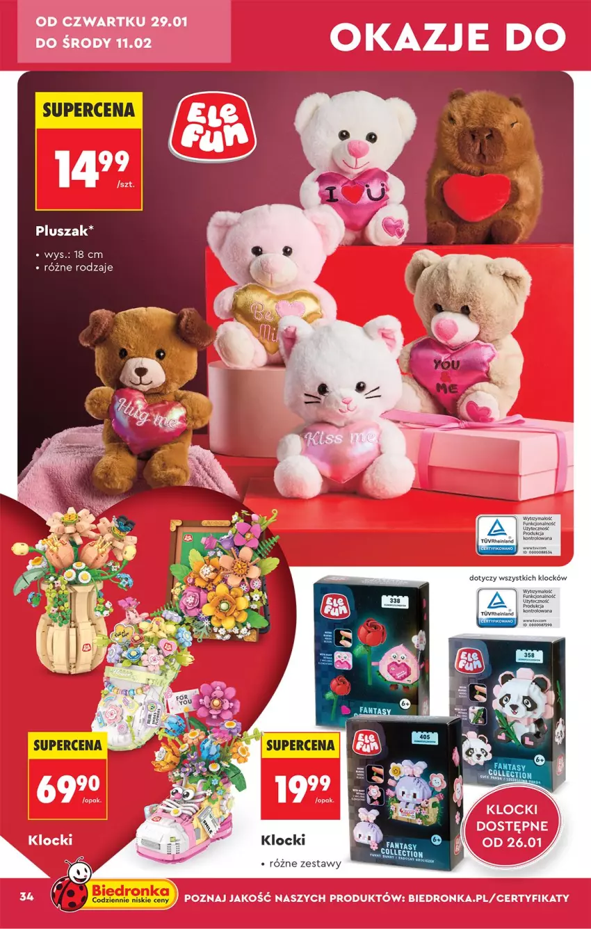 Gazetka promocyjna Biedronka - Okazje Tygodnia - ważna 24.01 do 07.02.2026 - strona 36 - produkty: Klocki, Pluszak
