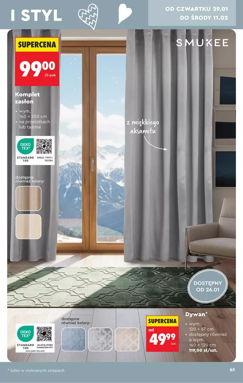 Gazetka promocyjna Biedronka - Okazje Tygodnia - ważna 24.01 do 07.02.2026 - strona 43 - produkty: Dywan
