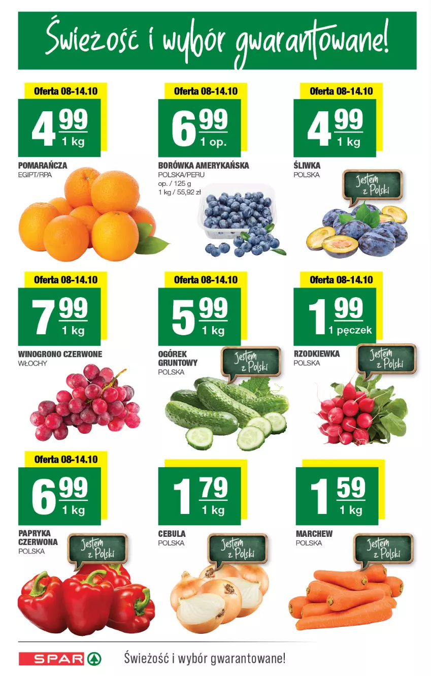 Gazetka promocyjna Spar - Spar - ważna 05.10 do 15.10.2025 - strona 2 - produkty: Cebula, Cebula czerwona, Grunt, Ogórek, Papryka, Rzodkiewka, Wino