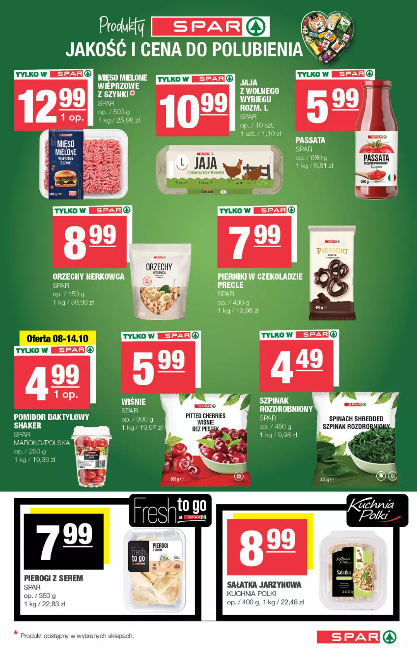 Gazetka promocyjna Spar - Spar - ważna 05.10 do 15.10.2025 - strona 5 - produkty: Fa, Kuchnia, Melon, Piernik, Pierniki w czekoladzie, Pierogi, Precle, Sałat, Sałatka, Ser, Szpinak