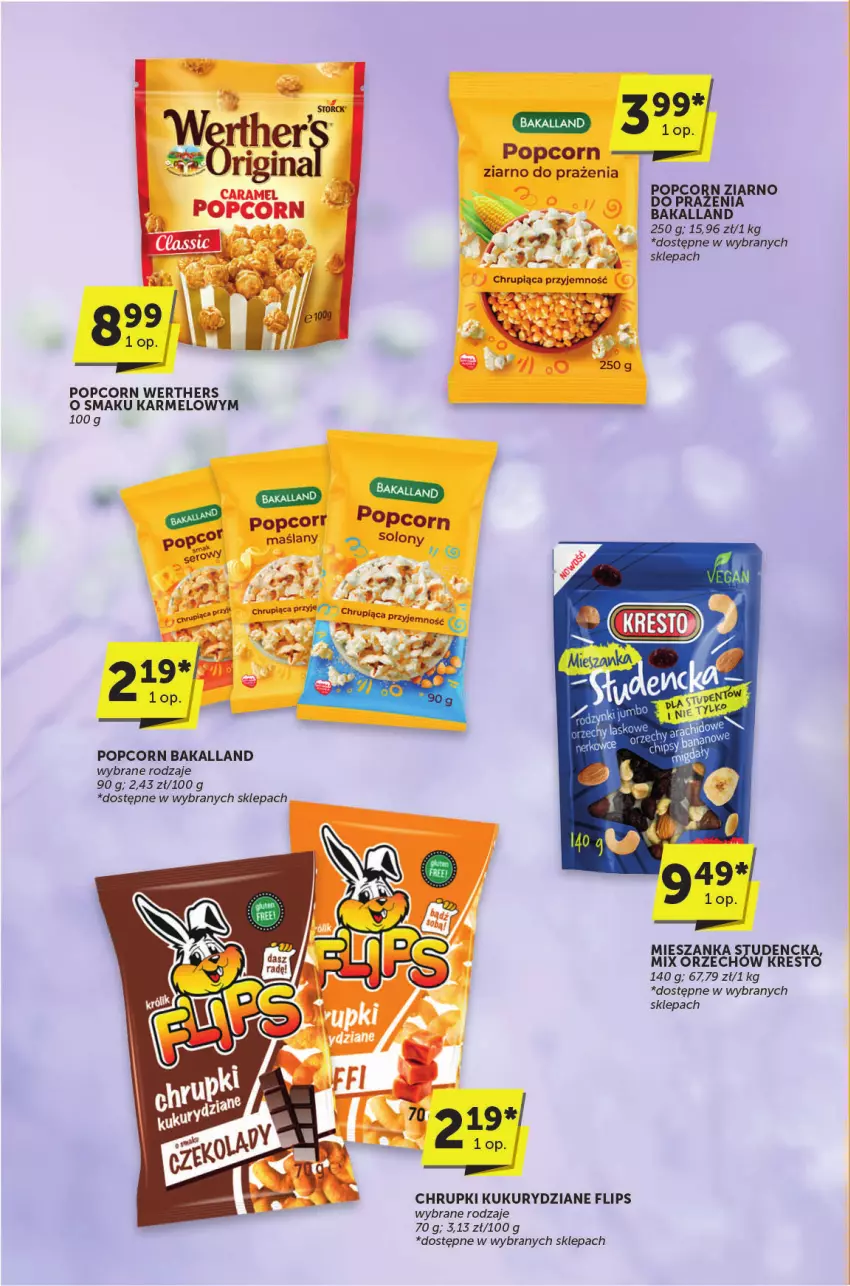 Gazetka promocyjna ABC - ważna 30.04 do 13.05.2025 - strona 24 - produkty: Bakalland, Chrupki, Mieszanka studencka, Popcorn