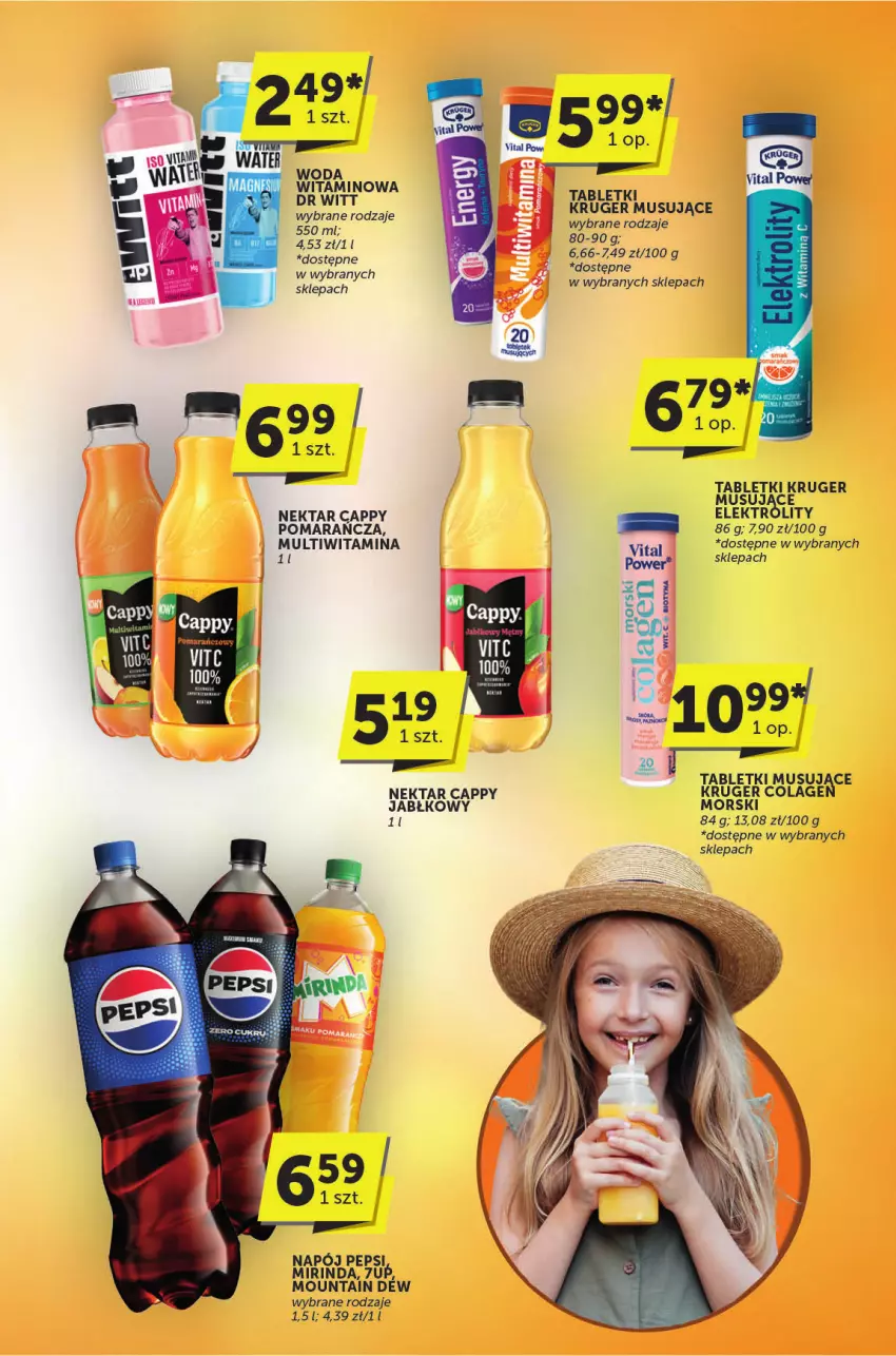 Gazetka promocyjna ABC - ważna 30.04 do 13.05.2025 - strona 26 - produkty: 7up, Cappy, Mirinda, Mus, Napój, Nektar, Pepsi, Tablet, Tabletki musujące, Woda