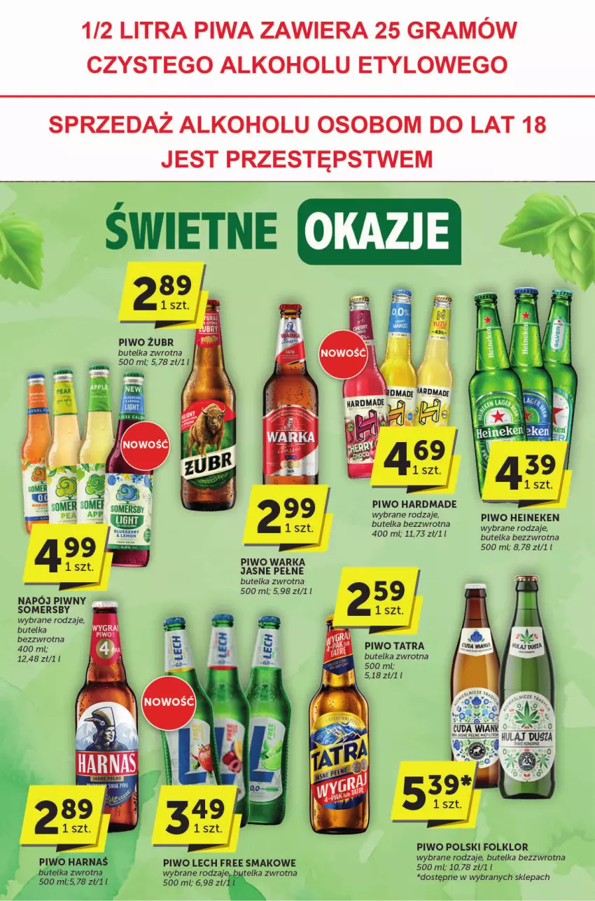 Gazetka promocyjna ABC - ważna 30.04 do 13.05.2025 - strona 28 - produkty: Gra, Heineken, Napój, Piwa, Piwo, Somersby, Tatra, Warka