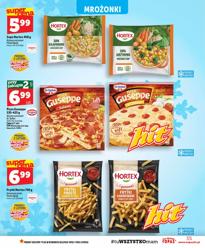 Gazetka promocyjna Topaz - Gazetka - ważna 03.09 do 09.09.2026 - strona 35 - produkty: Dr. Oetker, Kalafior, Pizza, Top, Vegeta