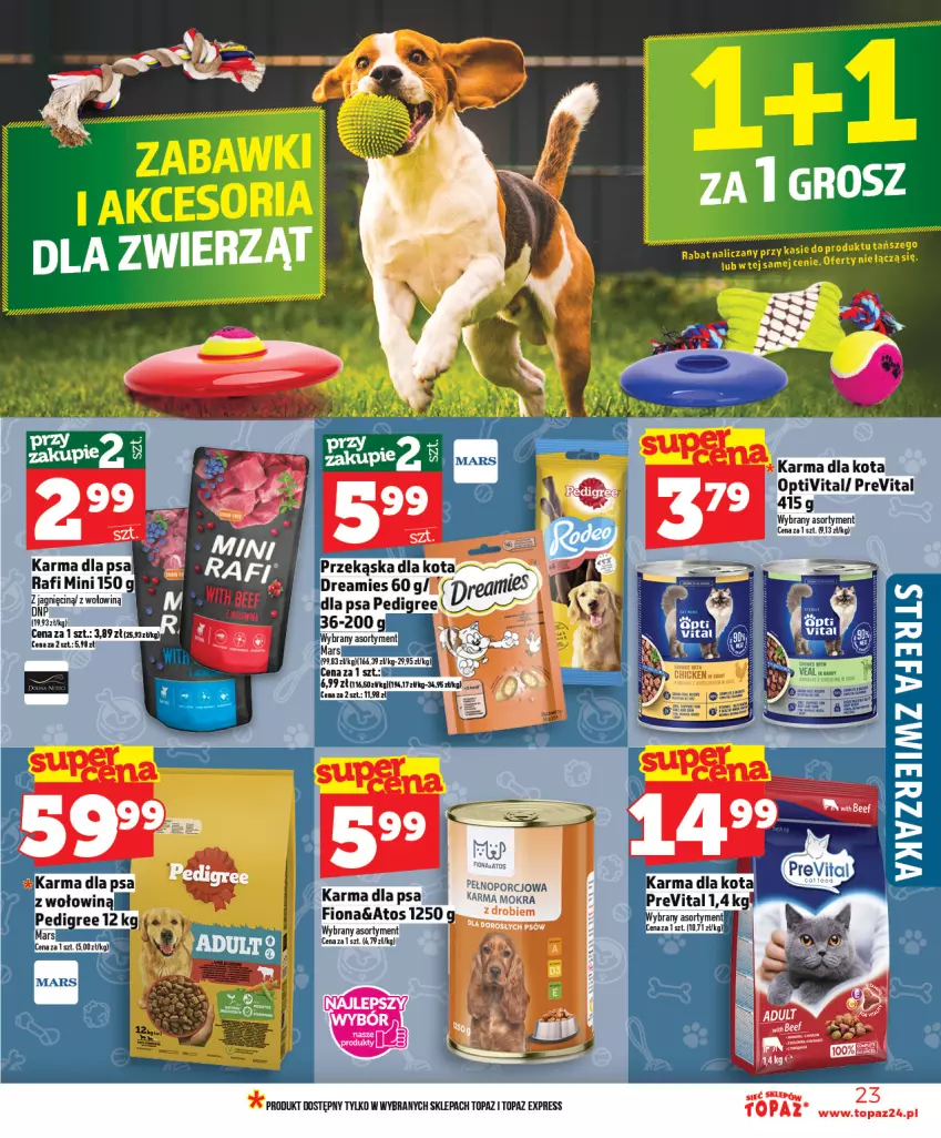 Gazetka promocyjna Topaz - Gazetka - ważna 09.04 do 15.04.2026 - strona 23 - produkty: Mars, Pedigree, Top