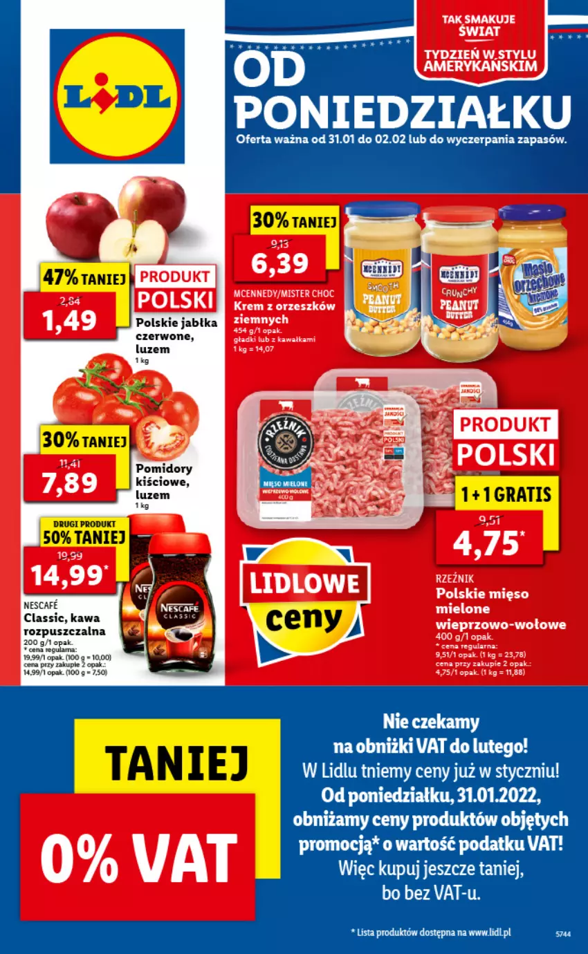 Gazetka promocyjna Lidl - GAZETKA - ważna 31.01 do 02.02.2022 - strona 1 - produkty: Gra, Jabłka, Kawa, Kawa rozpuszczalna, Pomidory