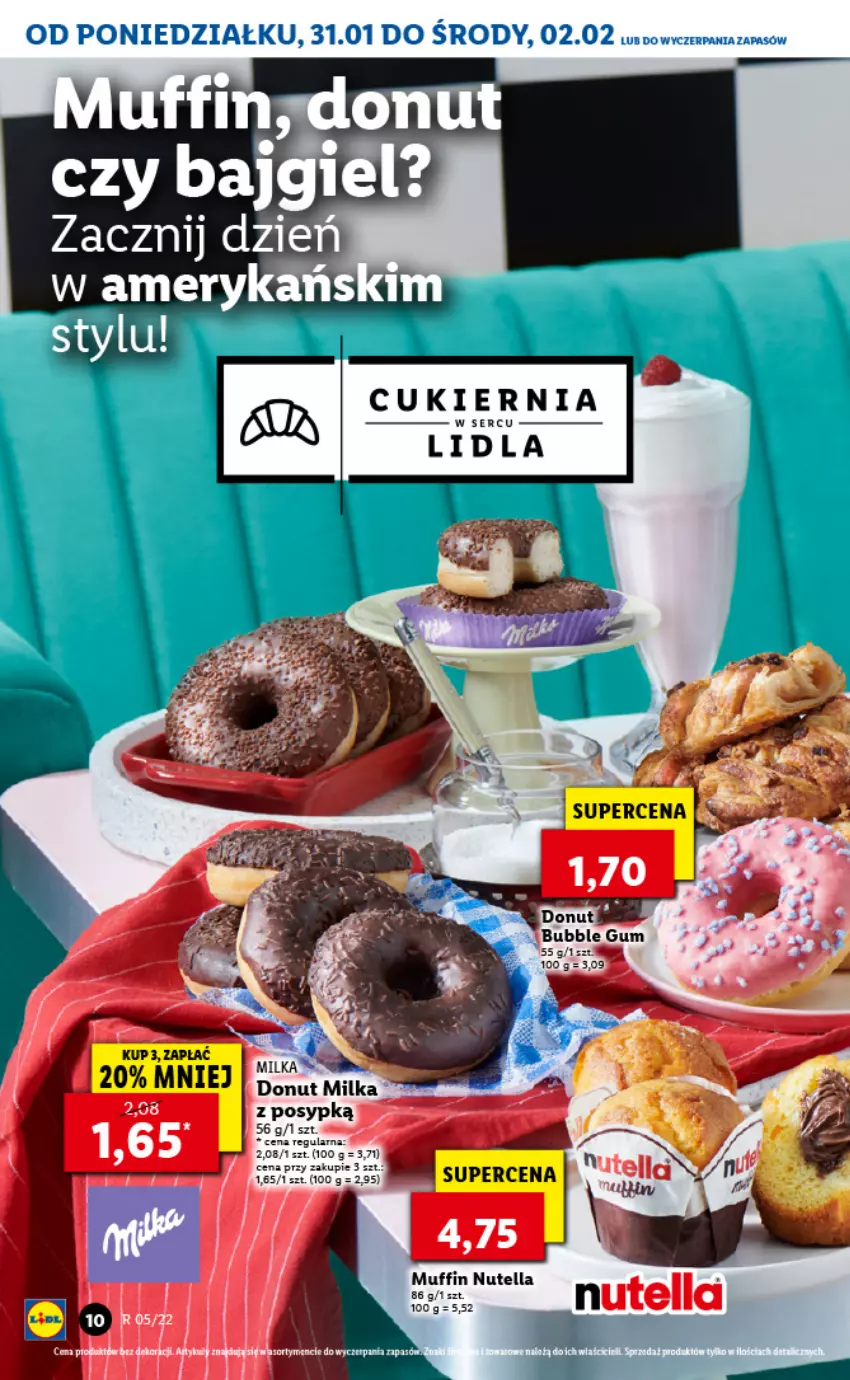 Gazetka promocyjna Lidl - GAZETKA - ważna 31.01 do 02.02.2022 - strona 10 - produkty: Cukier, Donut, Nutella