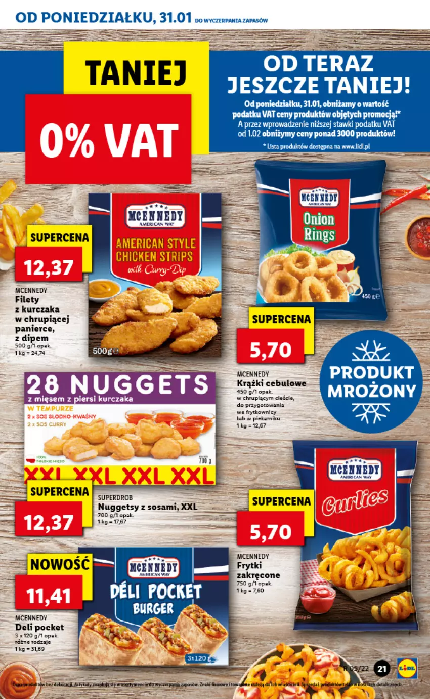 Gazetka promocyjna Lidl - GAZETKA - ważna 31.01 do 02.02.2022 - strona 21 - produkty: Frytki, Krążki cebulowe, Kurczak, Piekarnik, Sos