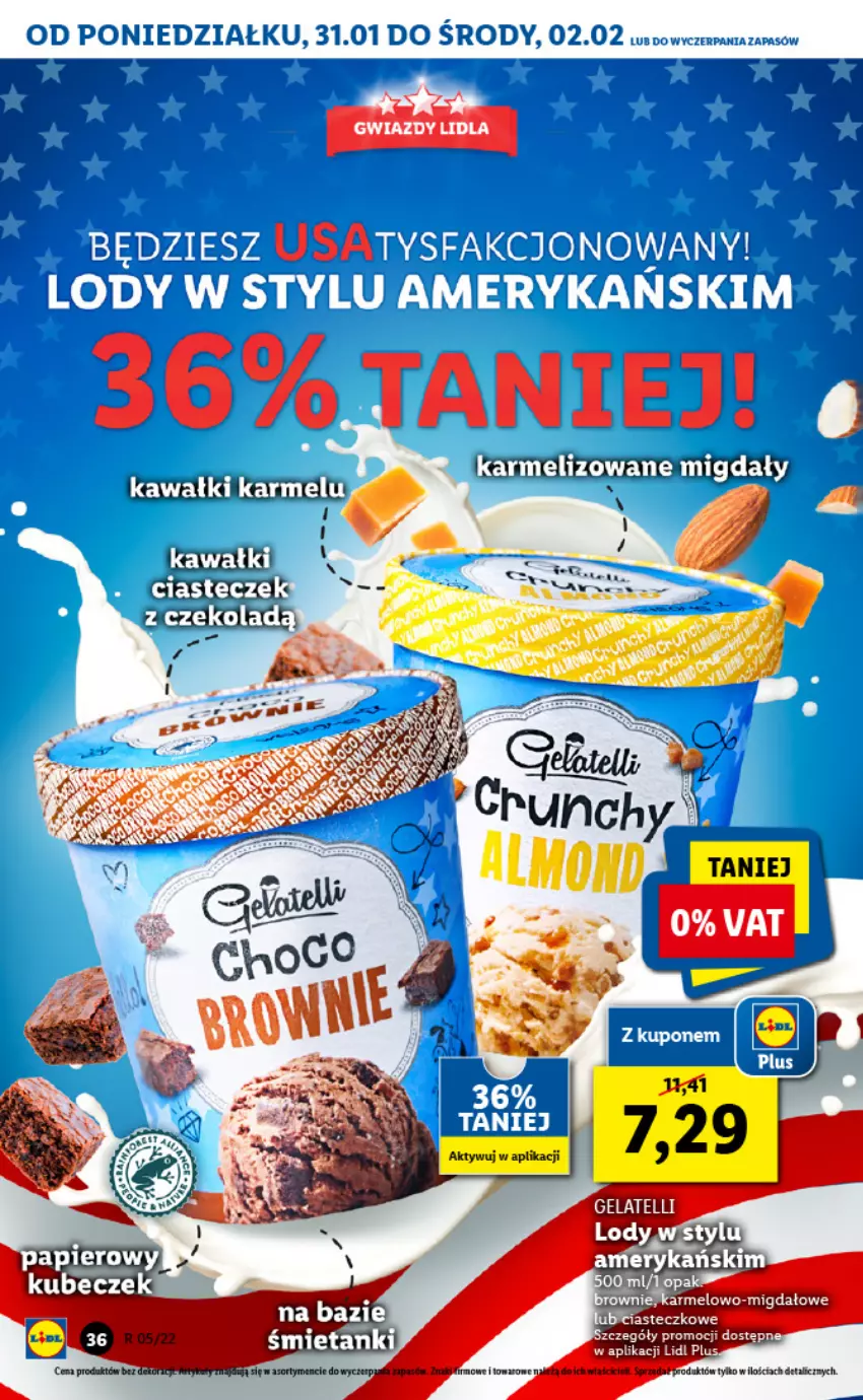 Gazetka promocyjna Lidl - GAZETKA - ważna 31.01 do 02.02.2022 - strona 36 - produkty: Brownie, Lody