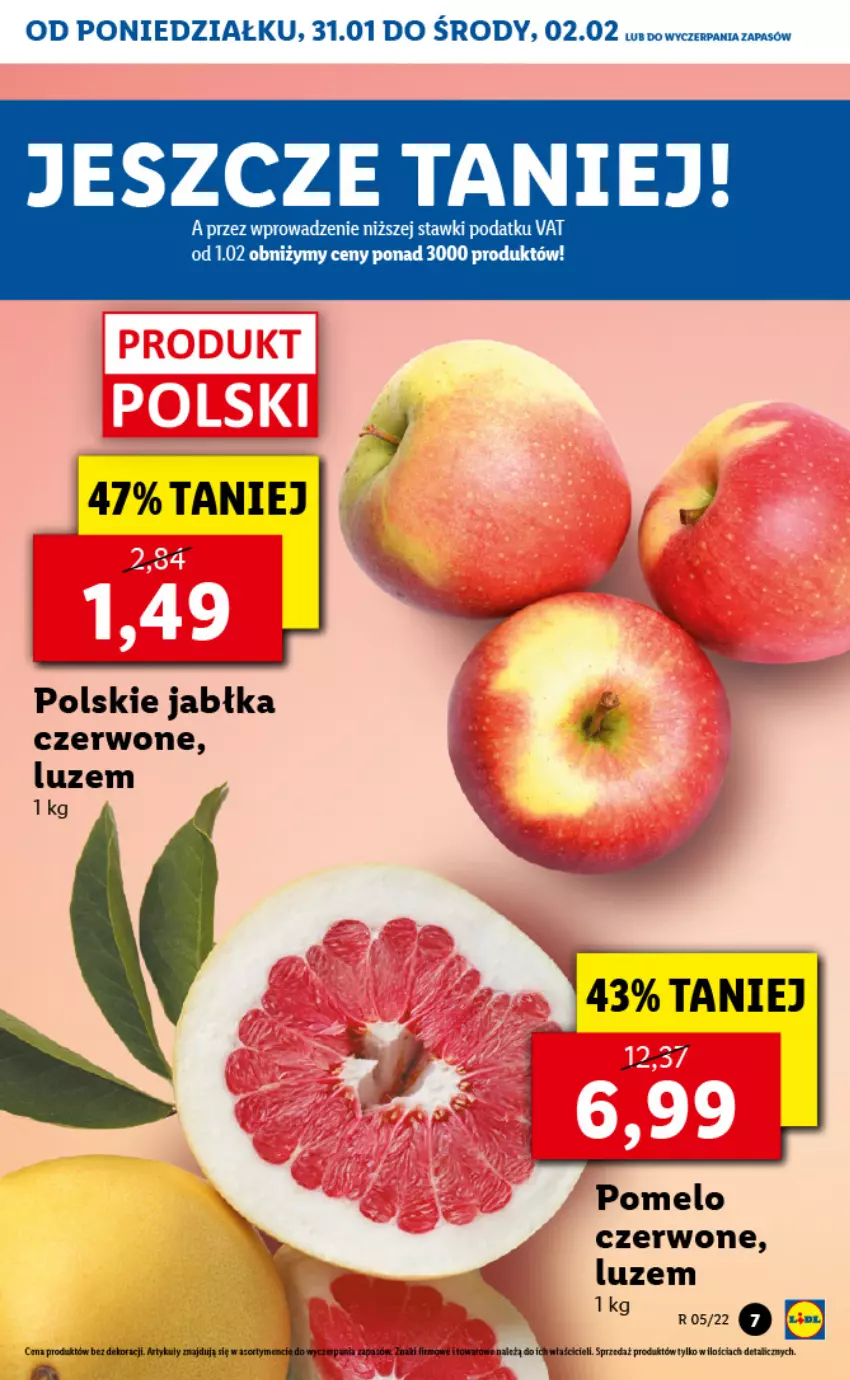 Gazetka promocyjna Lidl - GAZETKA - ważna 31.01 do 02.02.2022 - strona 7 - produkty: Fa, Jabłka, LANA, Pomelo