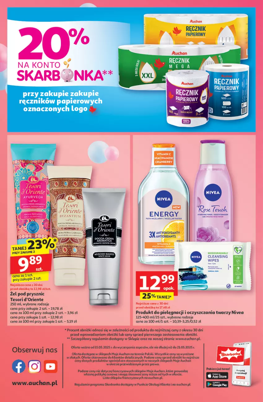 Gazetka promocyjna Auchan - Te URODZINY są NAJ Moje - ważna 15.05 do 21.05.2025 - strona 10 - produkty: Gra, Nivea, Papier, Ręcznik, Rust, Ser, Tera
