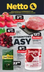 Gazetka promocyjna Netto - Artykuły spożywcze - Gazetka - ważna od 16.09 do 16.09.2023 - strona 1 - produkty: Papier, Szynka wieprzowa, Kawa mielona, Kawa, Jacobs Krönung, Szynka, Ręcznik, Jacobs, Wino, Pomidor malinowy