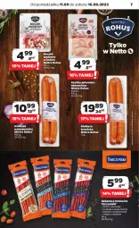 Gazetka promocyjna Netto - Artykuły spożywcze - Gazetka - ważna od 16.09 do 16.09.2023 - strona 7 - produkty: Kurczak, Kiełbasa podwawelska, Wawel, Szynka, Tarczyński, Boczek, Kabanos, Kiełbasa