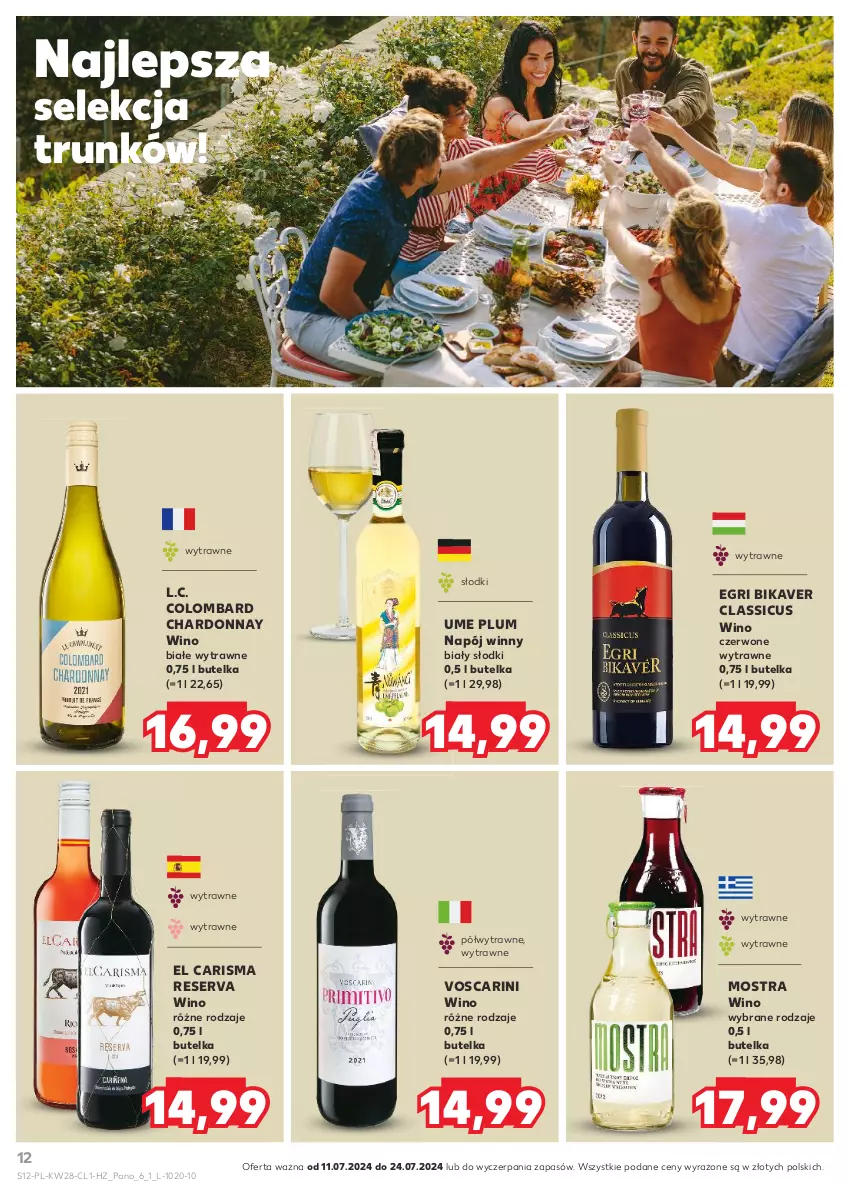 Gazetka promocyjna Kaufland - Barek Kauflandu - ważna 11.07 do 24.07.2024 - strona 12 - produkty: Chardonnay, Napój, Ser, Wino, Wino białe, Wino czerwone