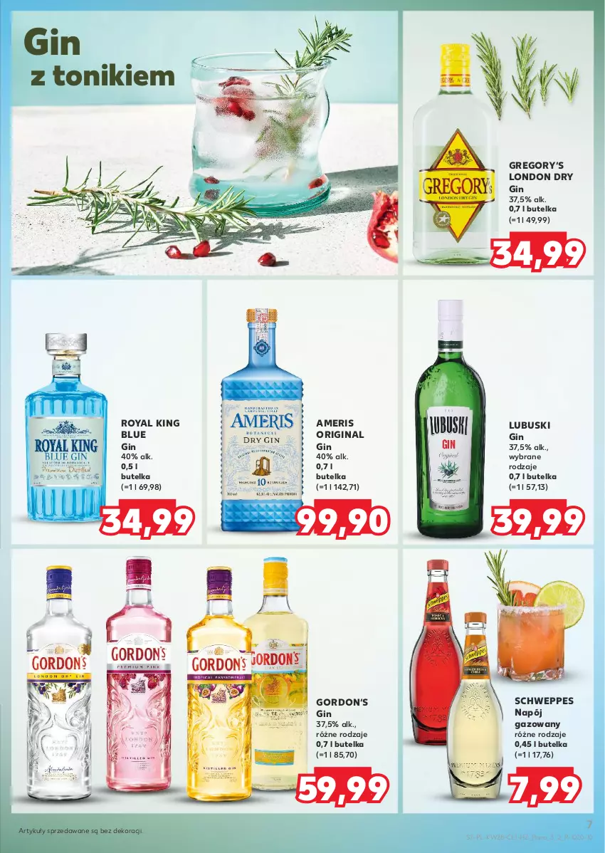 Gazetka promocyjna Kaufland - Barek Kauflandu - ważna 11.07 do 24.07.2024 - strona 7 - produkty: Gin, Napój, Napój gazowany, Schweppes, Tonik