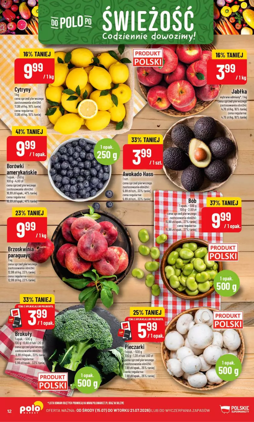 Gazetka promocyjna PoloMarket - Gazetka POLOmarket - ważna 15.07 do 21.07.2026 - strona 12 - produkty: AEG, Brokuły, Cytryny, Gosh, Jabłka, Piec
