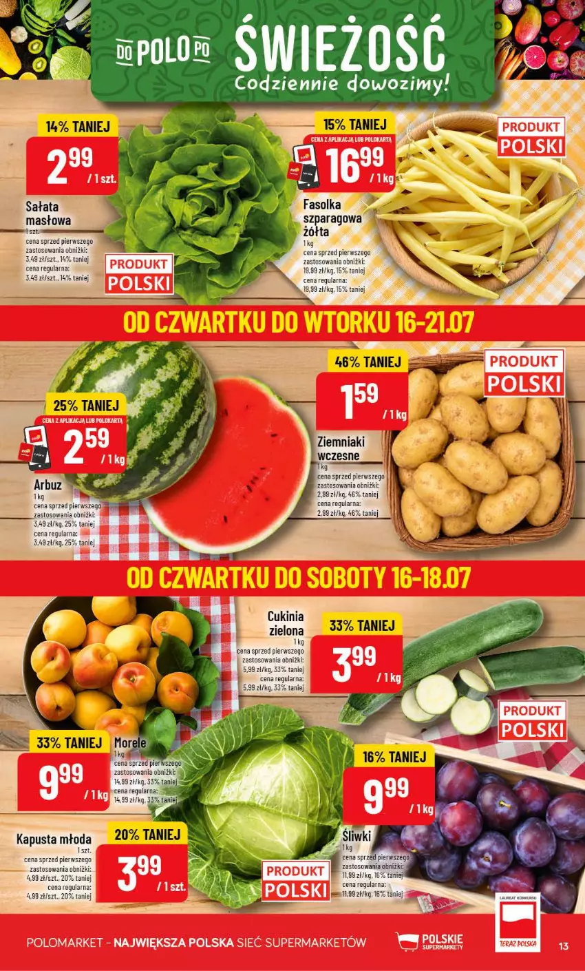 Gazetka promocyjna PoloMarket - Gazetka POLOmarket - ważna 15.07 do 21.07.2026 - strona 13 - produkty: Fa, Masło, Sałat, Ziemniaki