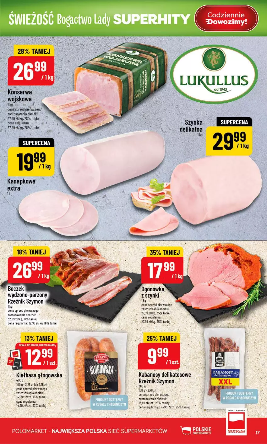 Gazetka promocyjna PoloMarket - Gazetka POLOmarket - ważna 15.07 do 21.07.2026 - strona 17 - produkty: Boczek, Kabanos, Kiełbasa, Kiełbasa głogowska, Ogonówka