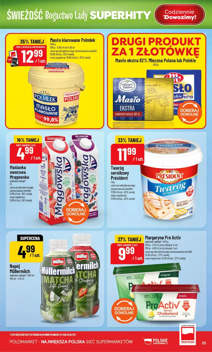 Gazetka promocyjna PoloMarket - Gazetka POLOmarket - ważna 15.07 do 21.07.2026 - strona 25 - produkty: LANA, LG, Maślanka, Masło, Napój, POLMLEK, Ser