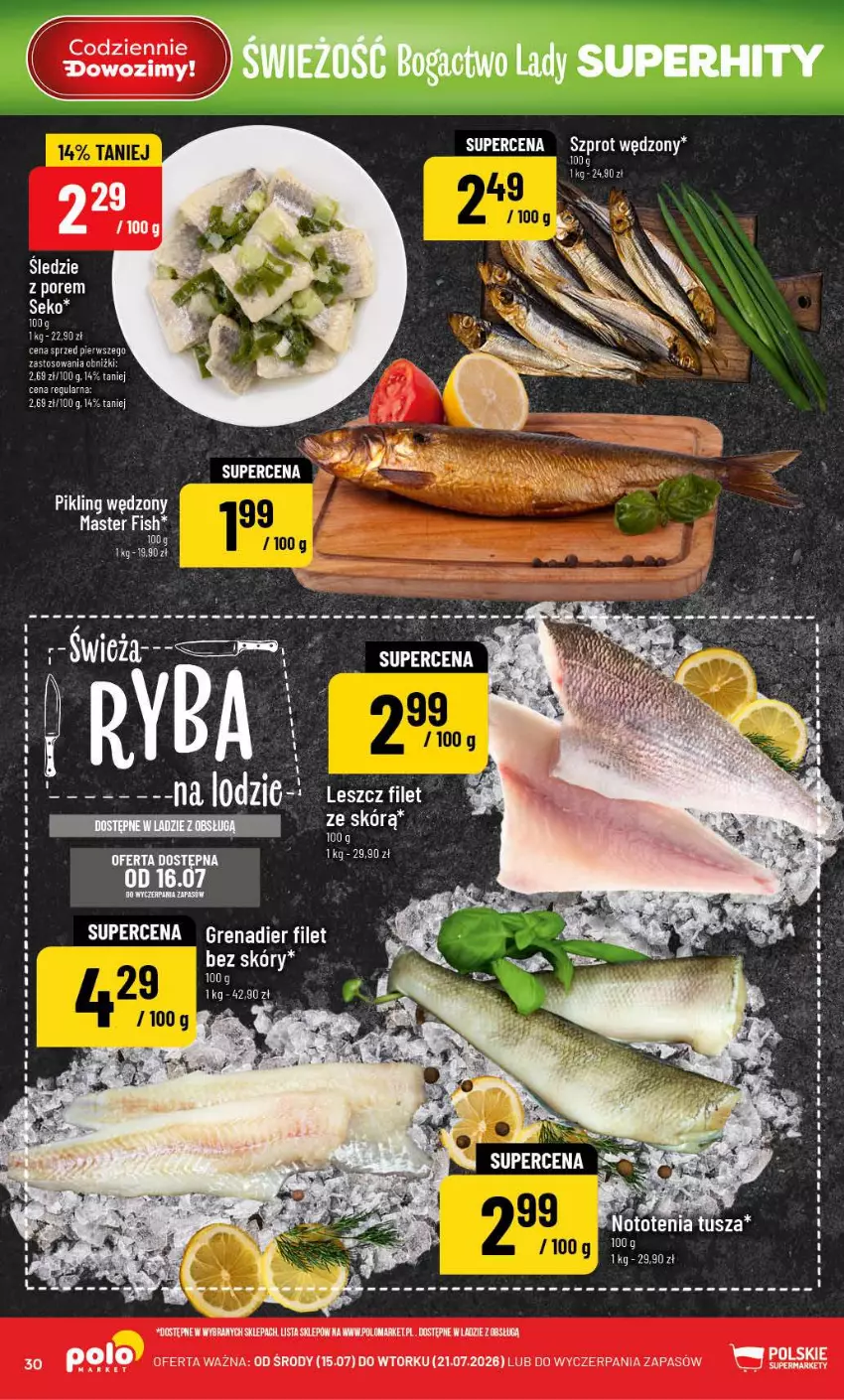 Gazetka promocyjna PoloMarket - Gazetka POLOmarket - ważna 15.07 do 21.07.2026 - strona 30 - produkty: Grenadier, Por, SEKO, Szprot