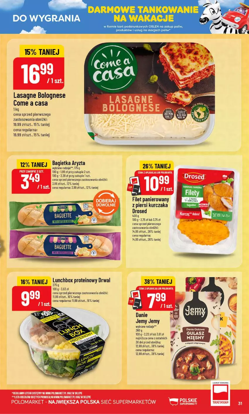 Gazetka promocyjna PoloMarket - Gazetka POLOmarket - ważna 15.07 do 21.07.2026 - strona 31 - produkty: Bagietka, Filet panierowany, Gra, Kurczak, Lasagne, Lasagne bolognese