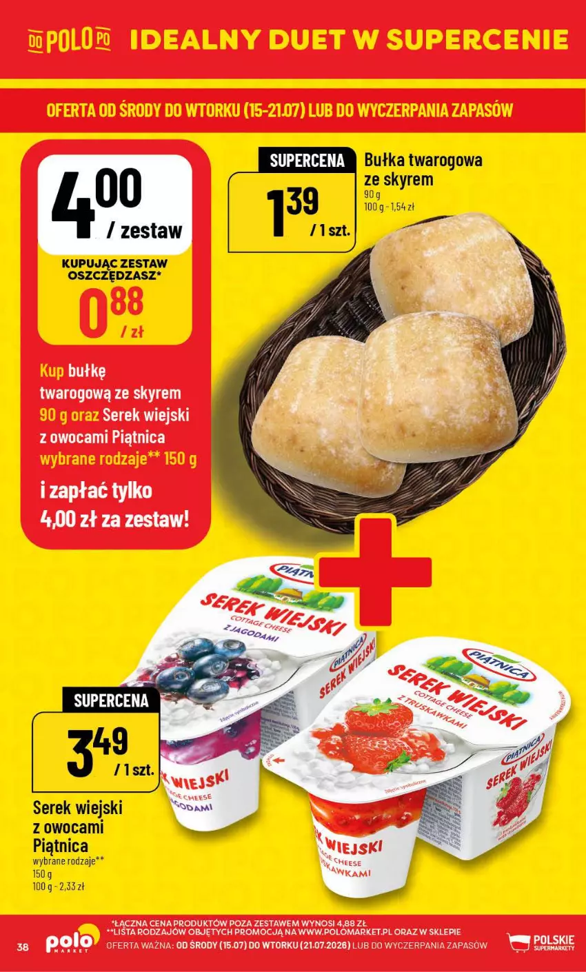 Gazetka promocyjna PoloMarket - Gazetka POLOmarket - ważna 15.07 do 21.07.2026 - strona 38 - produkty: Piątnica, Ser, Serek, Serek wiejski