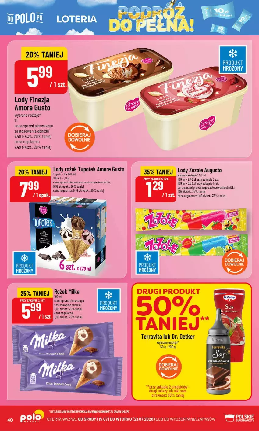 Gazetka promocyjna PoloMarket - Gazetka POLOmarket - ważna 15.07 do 21.07.2026 - strona 40 - produkty: Dr. Oetker, Fa, Lody, Milka