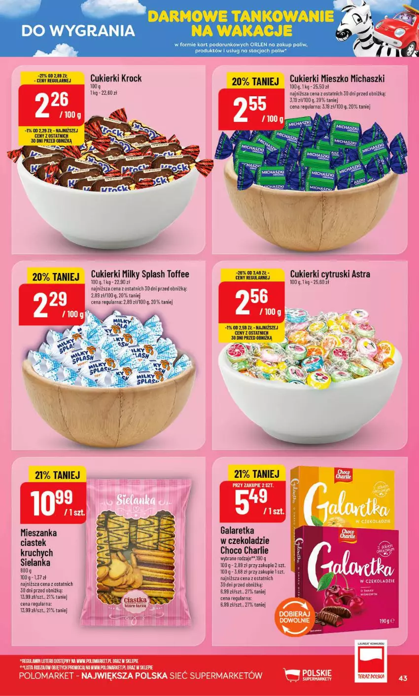 Gazetka promocyjna PoloMarket - Gazetka POLOmarket - ważna 15.07 do 21.07.2026 - strona 43 - produkty: Cukier, Cukierki, Fa, Gala, Galaretka, Gra, Stek