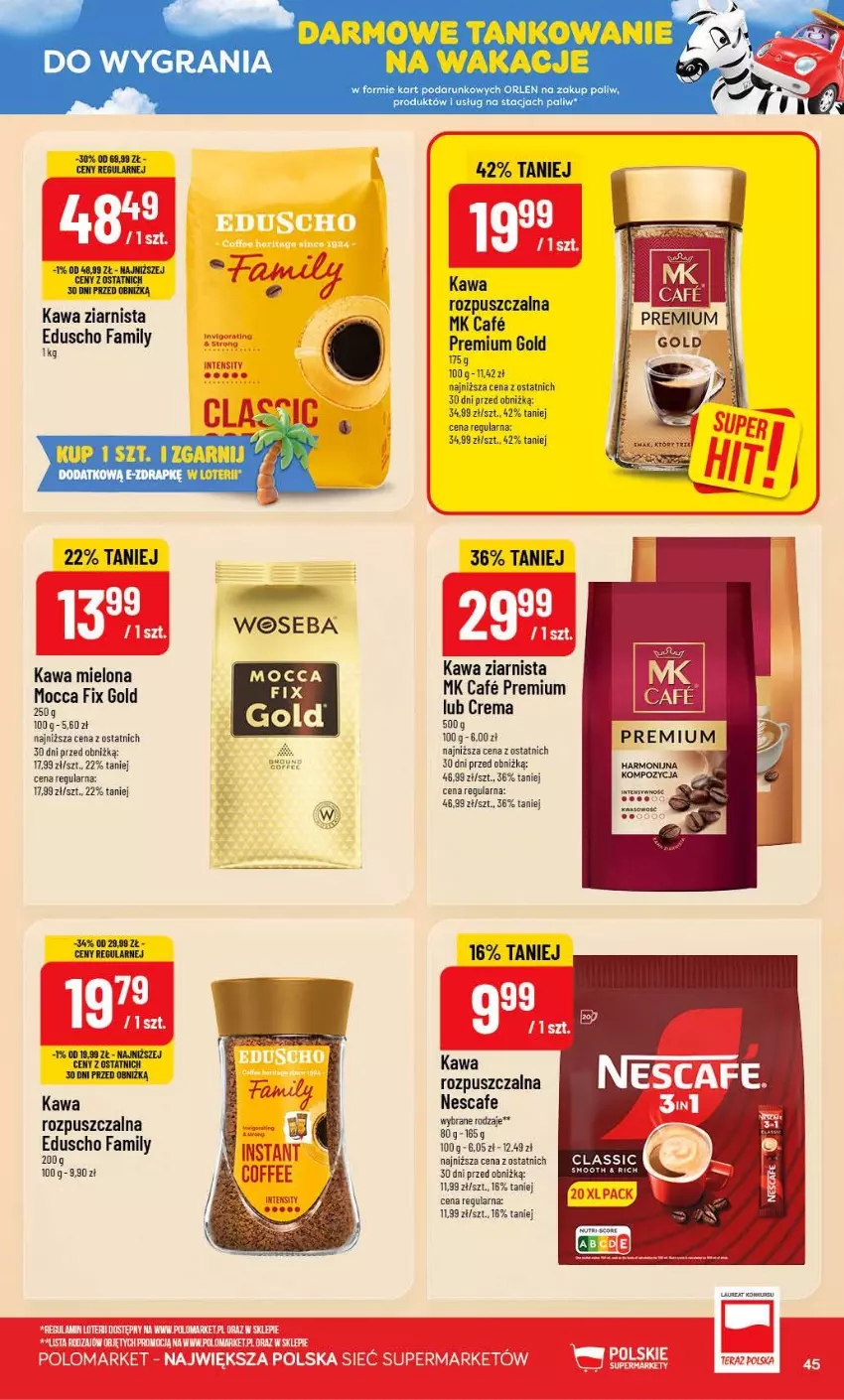Gazetka promocyjna PoloMarket - Gazetka POLOmarket - ważna 15.07 do 21.07.2026 - strona 45 - produkty: Fa, Gra, Kawa, Kawa mielona, Kawa rozpuszczalna, Kawa ziarnista, Mocca Fix Gold