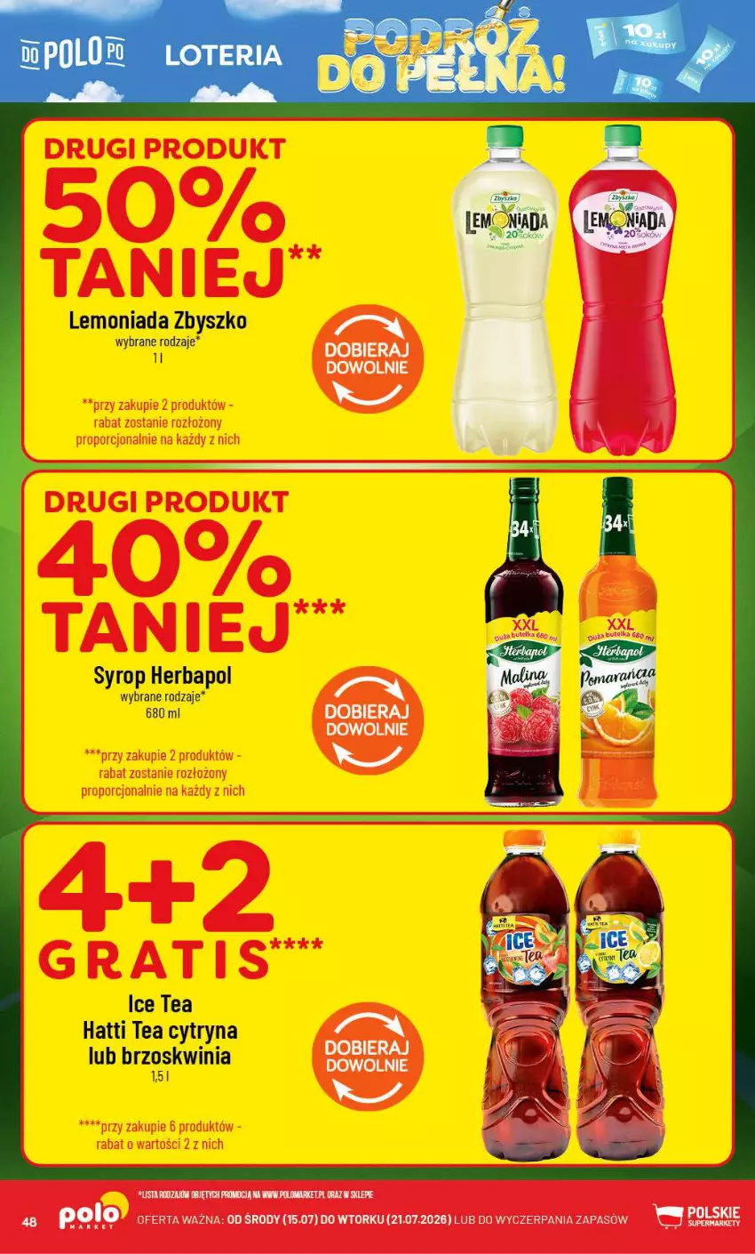 Gazetka promocyjna PoloMarket - Gazetka POLOmarket - ważna 15.07 do 21.07.2026 - strona 48 - produkty: Herbapol, Ice tea, Lemoniada, Syrop