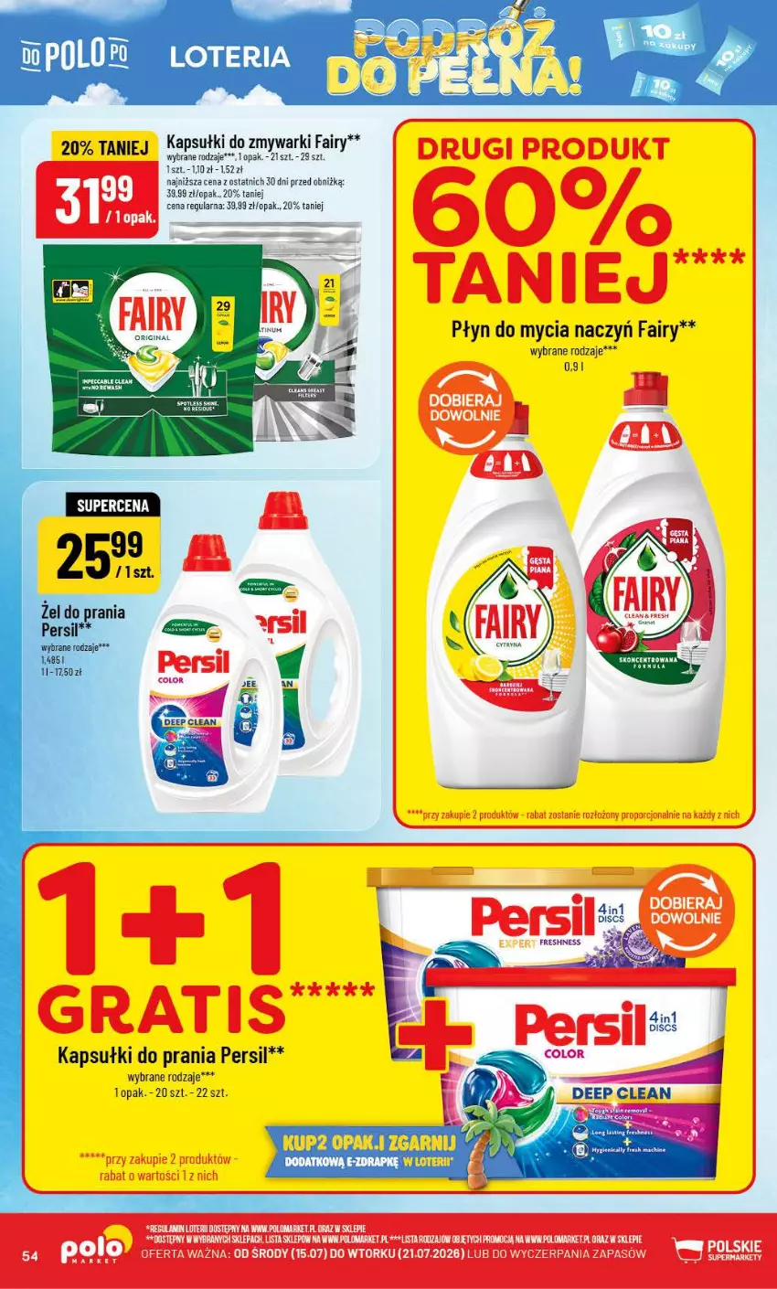 Gazetka promocyjna PoloMarket - Gazetka POLOmarket - ważna 15.07 do 21.07.2026 - strona 54 - produkty: Do mycia naczyń, Fa, Fairy, HP, Kapsułki do prania, Persil, Płyn do mycia, Płyn do mycia naczyń, Zmywarki