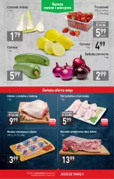 Gazetka promocyjna Stokrotka - Market - Gazetka - ważna od 14.04 do 14.04.2021 - strona 3 - produkty: Kurczak, Cebula, Udziec z indyka, Truskawki, Czosnek, Cytryny, Skrzydełka z kurczaka, Boczek, Boczek wieprzowy