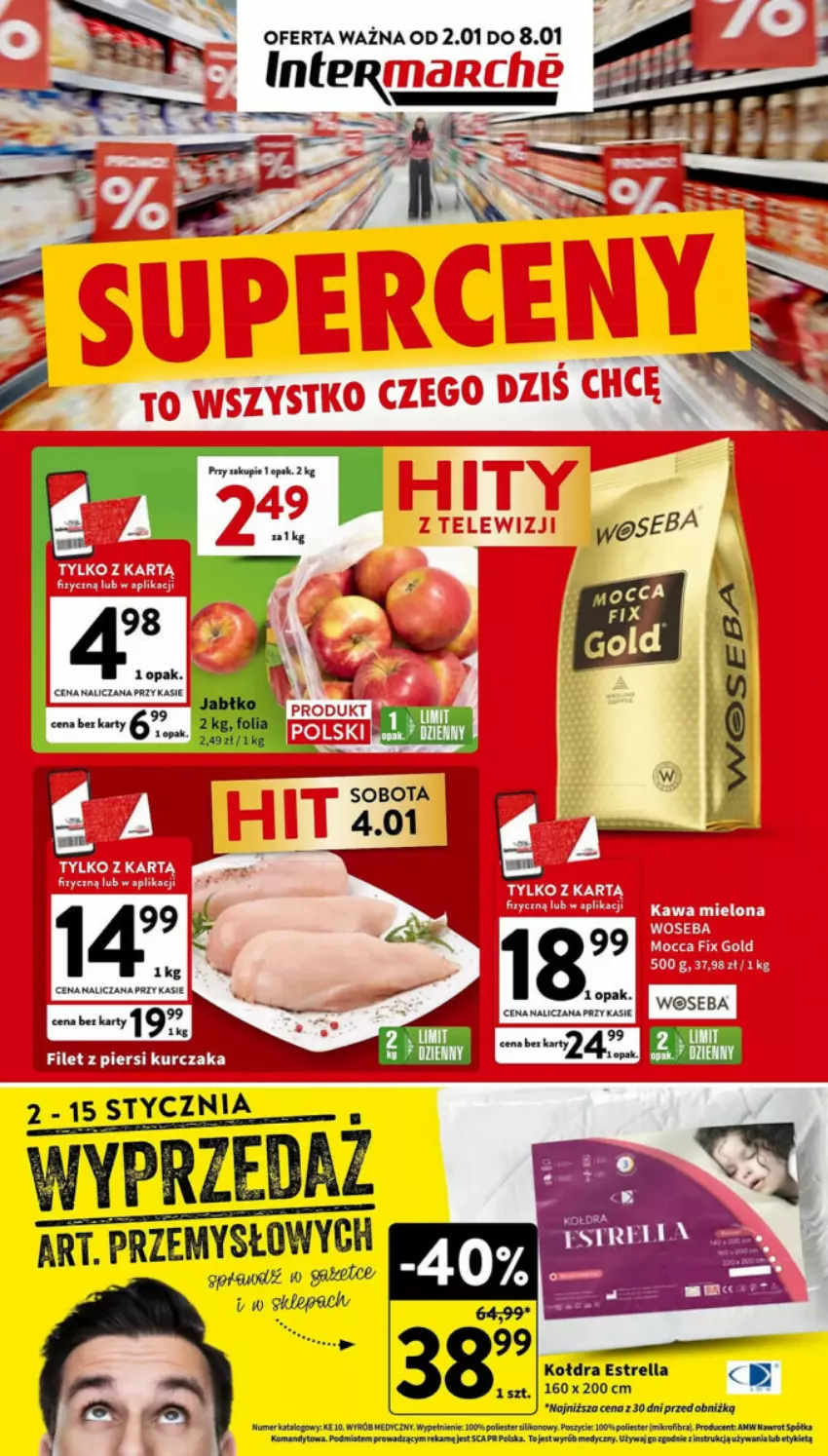 Gazetka promocyjna Intermarche - ważna 02.01 do 08.01.2025 - strona 1 - produkty: Filet z piersi kurczaka, Gin, Kurczak, Półka, Woseba